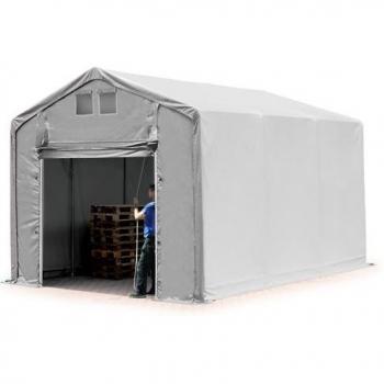 TOOLPORT 4x6m Eventzelt, grau, für Betonuntergrund