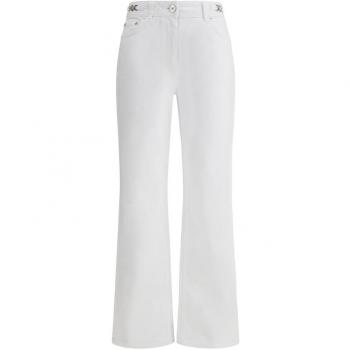 Wide White Denim Jeans for Women by Versace – Size 27