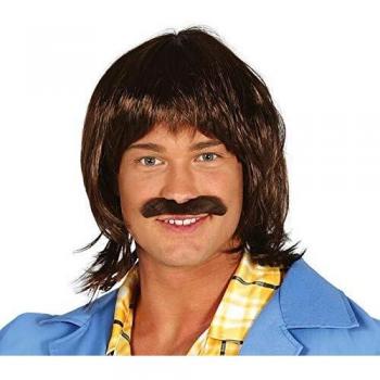 Look Vintage Parrucca e Baffi Anni 1970