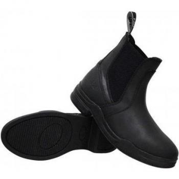 Brauner HyLAND Jodhpur‑Stiefel für Kinder aus Wachsleder, Größe 12