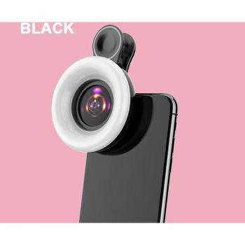 Luz de anillo LED portátil para selfies, lámpara con clip, 53 LEDs, luz de relleno macro 15X