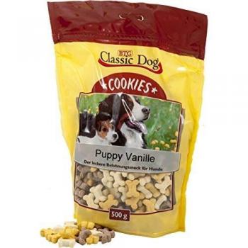 Gesunde Hundeleckerli Classic Dog Snack Cookies Puppy Vanille 500g