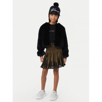 Robe Noir Multimatière Fille 8A Karl Lagerfeld