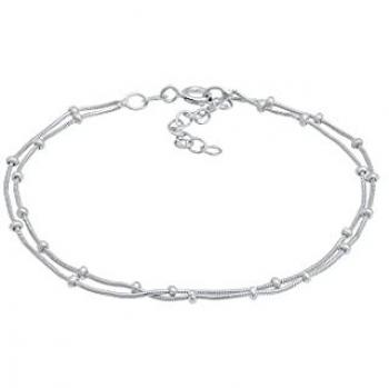 Elli Armkette »Armband Layer Kugelkette Rund Basic Trend 925er Silber«
