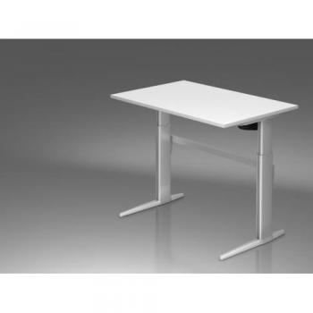 Schulungstisch XE-Serie 72-119 cm H x 120 cm B x 80 cm T, Weiß