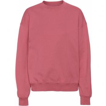 Bio-Sweatshirt mit Rundhalsausschnitt in Raspberry Pink