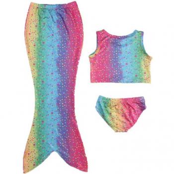 Bikini de Sirena con Monofin para Playa