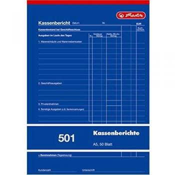 Herlitz Emballage Liste livre 201 A5 2 x 50 feuilles avec papier carbone