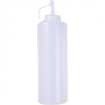 Dispensador de plástico transparente para salsa, aceite y vinagre
