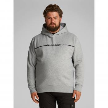 Calvin Klein Big & Tall Herren‑Hoodie, BT Split Line Logo, XL+ (XXXL), grau