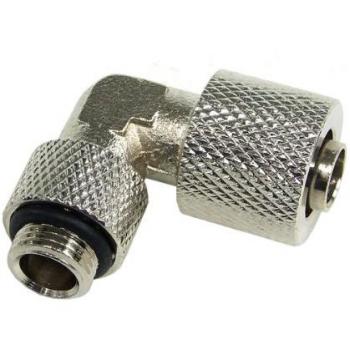 Raccordo 90° G1/8 10/8mm girevole zigrinato
