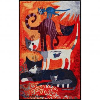 Salonloewe Wohn‑Teppich Rosina Wachtmeister Katzenturm 75x120 cm waschbar, trocknergeeignet