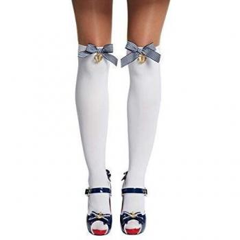 Überknöchelige Matrosenstrümpfe in Weiß