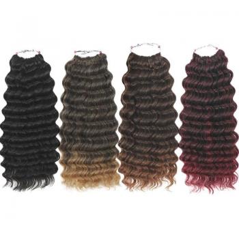 Deep Pop Curl 8 Ombre Marley Synthetic Crochet Hair Extensions 2Pcs