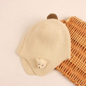 3D Bear Ear Protection Hat for Kids 1-4Y