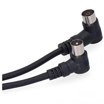 Cavo prolunga antenna TV-video 9,5mm 5m nero
