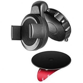 Supporto da auto per smartphone / tablet con ventosa nero