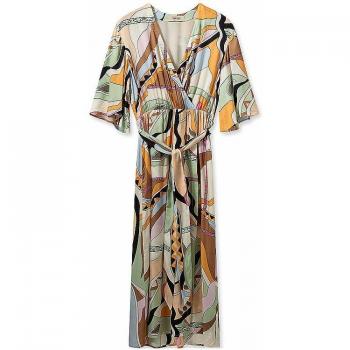 MOS MOSH Midi Wikkeljurk Multicolor