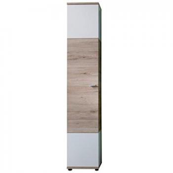 Trendteam smart living Badezimmer Hochschrank Campus, 36 x 189 x 31 cm, Weiß, Eiche San Remo
