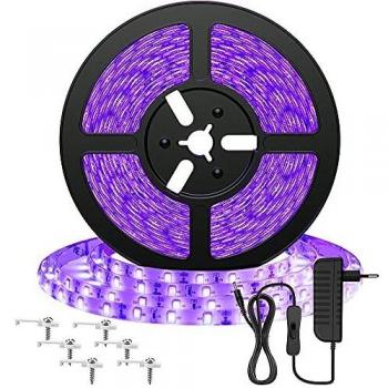 Onforu Black Light LED Streifen – 5 m, 300 LEDs, Netzteil inklusive