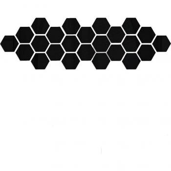 12pc Self-Adhesive Reflective Hexagon Mirrors for Wall Decor