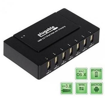 Concentrador Plugable 7 puertos USB 3.0 SuperSpeed