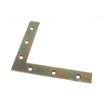 Flat Corner Brace Bracket 125mm x 20mm x 2.5mm 6mm Hole YZP (Pack of 20)