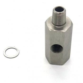Stainless Steel Oil Pressure Sensor Tee Line Adapter 1/8 NPT