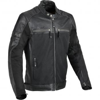 Giacca Memphis DIFI in Pelle e Tessuto 54 Nero
