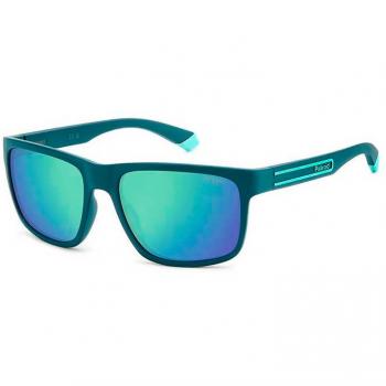 Polaroid Green Sunglasses, Male, Size: 57 MM, Stylish with Polarized Gray Mirror