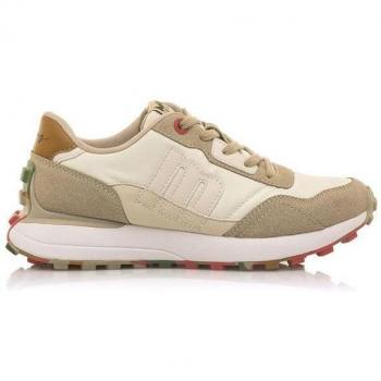 Zapatillas MTNG Mujer Zinc Beige con Cierre de Cordones