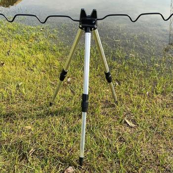 Estante Portátil para Cañas de Pesca – Tríptico y Plegable