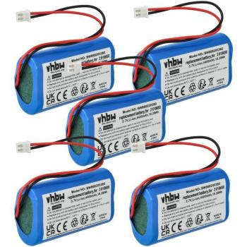 Batterie rechargeable 5x vhbw pour Sigor Numotion (4400mAh, 3,7V, Li-ion)