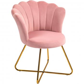 Rose Petal Velvet Accent Chair