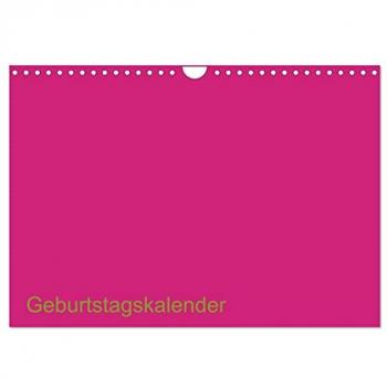 Bastel-Geburtstagskalender pink / Geburtstagskalender (Wandkalender 2025 DIN A4 quer) CALVENDO Monatskalender