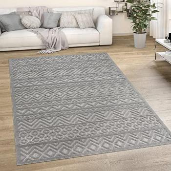 Tapis extérieur uni gris Paco Home