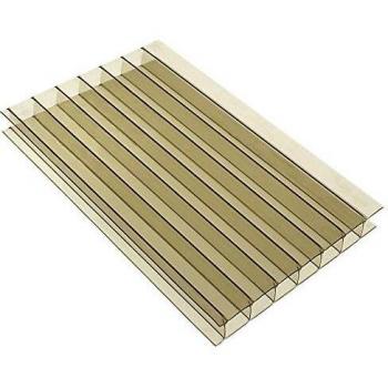 Polycarbonate 10mm Twinwall uPVC Roof Sheet – Bronze, 2.1×2 m