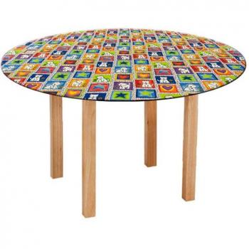 Bark & Bowl Round Table Cover – 120 cm
