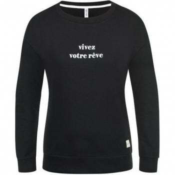 Rundhals‑Pullover “Aurelie” – Double Black Blend