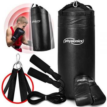 Set Muay Thai Infantil Nova Physionics® – Saco 13 kg con Guantes 8oz y Mosquetón