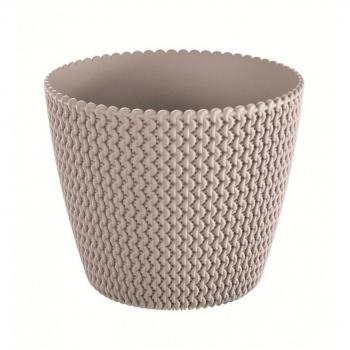 Vaso SPLOFY beige per piante e fiori H 11 cm