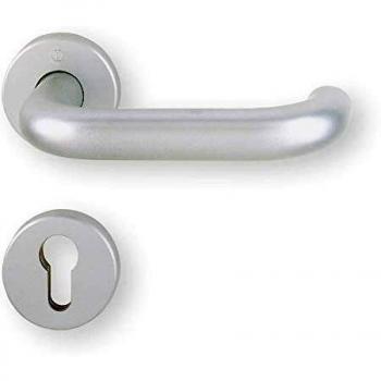 Set Maniglia Hoppe Paris FS-138 Alu.F1 per Porte 45-65mm, Tondo, Din L/R
