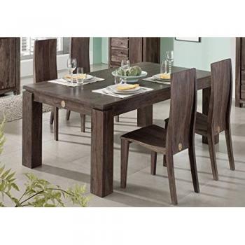 Massivholztisch Palisand, grau, 200x100 cm – Sheesham Lack