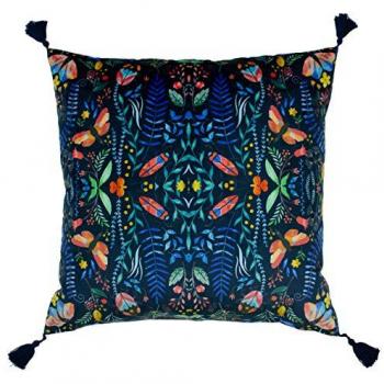 Kaleidoscopic Printed Tasselled Cushion