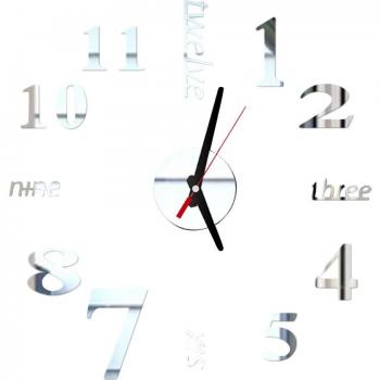 Self-Adhesive Mirror Wall Clock