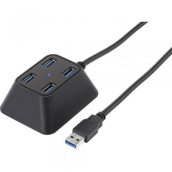 Renkforce 4-Port USB 3.0 Hub with LED Display
