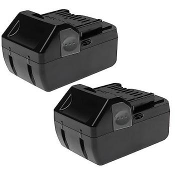 Extensilo 2x Replacement Battery for Hitachi/Hikoki WH 18DSL, WM 18DBL (5000 mAh, Li-ion, 18V)