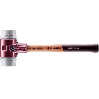HALDER SIMPLEX Schonhammer Ø 60 mm TPE‑mid – grau, abriebfest, Tempergussgehäuse