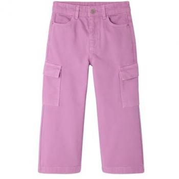 Pantalon fille violet coupe cargo VERTBAUDET