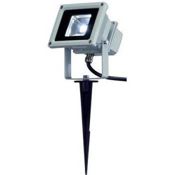 Externer SLV LED-Lichtstrahl 10 W, 100° Neigungswinkel, IP65, Grau/Weiß